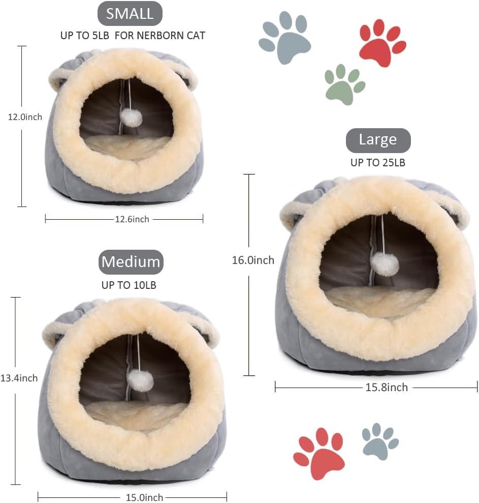 Soft plush lining of the Lcybem pet hideaway