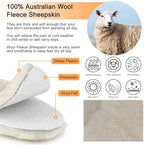 Soft and fluffy beige lambswool replacement insoles for snow boots