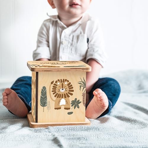 BloomOwl artisan wooden savings box packaging close view highlighting non-toxic build