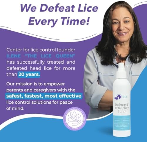 Travel size lice repellent spray for school and camp hair protection.