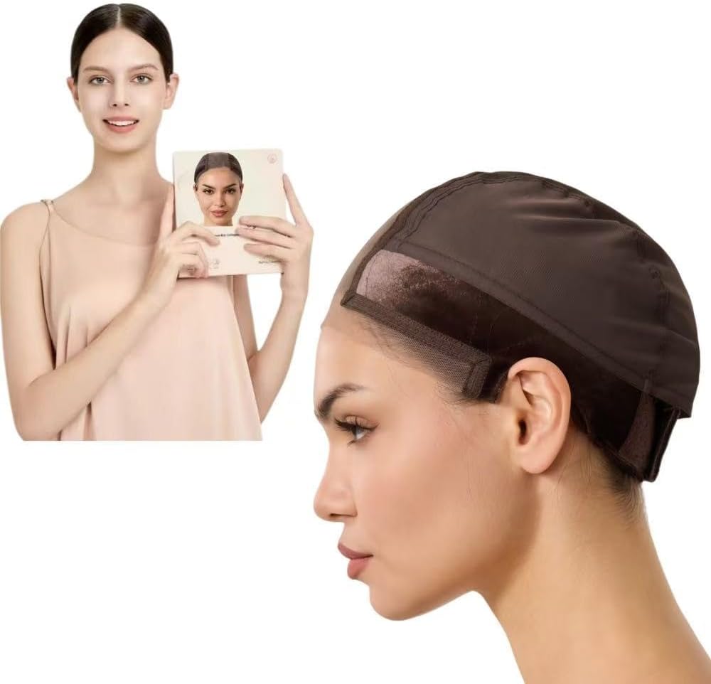 CorkHead lace wig grip band cap front view with lace