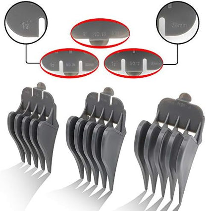 Cr8gr8 Hair Clipper Guards showing Number 10 12 and 16 sizes