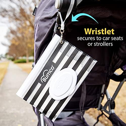 Close up of Bumco airtight zip-lock seal on refillable wipe holder