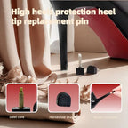 U-shaped black heel caps in five different sizes from 8mm to 12mm.