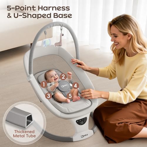 Close up of Amke baby swing control panel and touch settings
