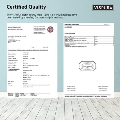 Vispura Germany manufactured biotin tablets genuine import