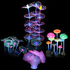 Silicone mushroom coral ornament with suction cup base