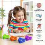 Tendry multi-textured sensory flip cube showing various ridges for anxiety relief
