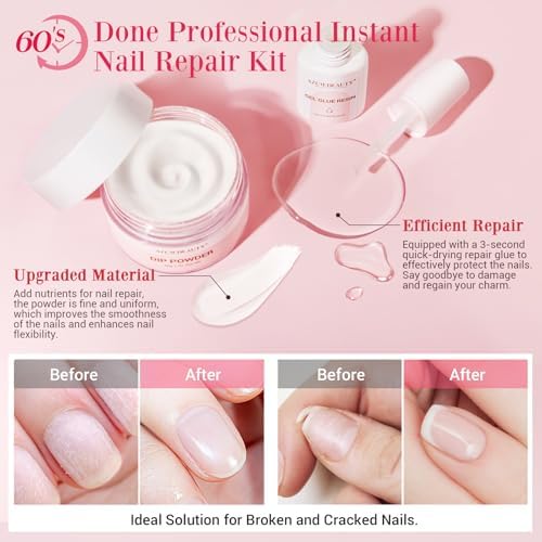Professional nail file and nail buffer tools included inside the AZUREBEAUTY emergency fix system