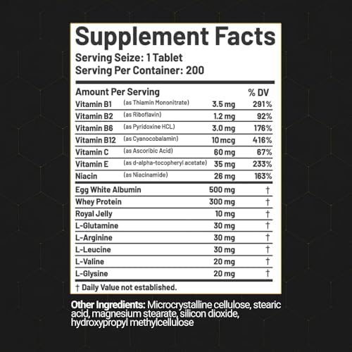 CGM Labs Albumin Complex supplement facts label view