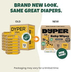 DYPER plant based plastic free wet wipes individual pack with pop top lid