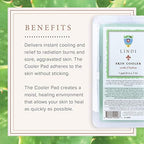 Lindi Skin Cooler Pad infused with aloe vera and green tea ingredients.