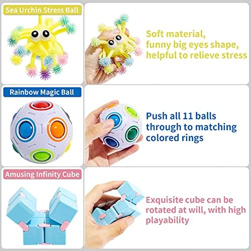 Assorted Mochi squishies and stress balls from Projoyou fidget bundle