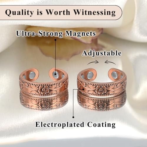 Women wearing Vicmag copper magnetic ring on thumb for joint pain
