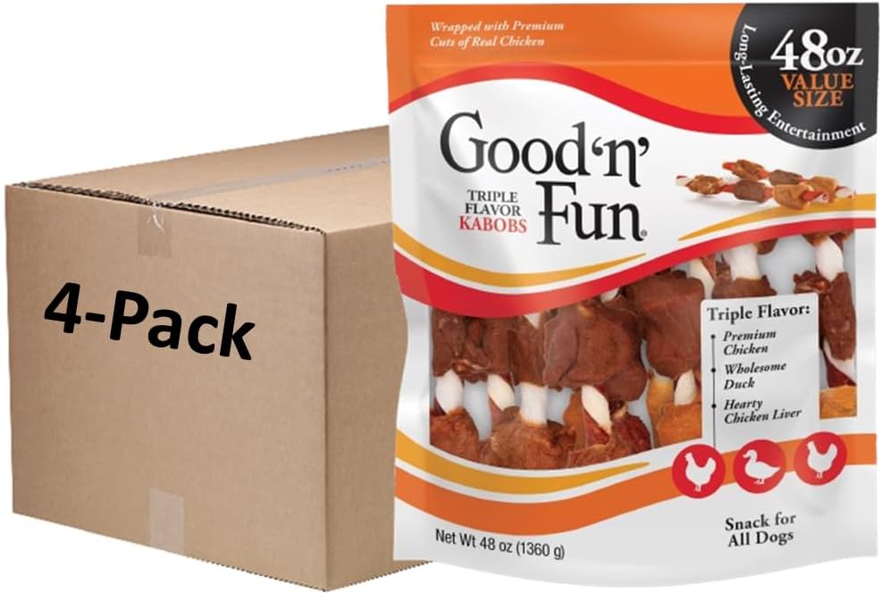 Good 'n' Fun Kabobs Long-Lasting Dog Treat, With Real Proteins, Beef Hide and Premium Chicken, Supports Dental Health, Mental Stimulation, 48 oz - Image 10