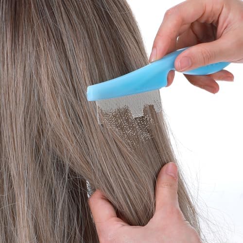 IANFAN 4 Pcs Stainless Steel Dandruffs Comb, Fine Tooth Psoriasis Comb Metal Lice Combs Dandruff Remover Scalp Combs for Dandruff, Lice, Thick, Dry, Curly Hair - Image 6