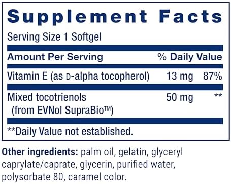 Life Extension Super Absorbable Tocotrienols softgels texture and capsule size