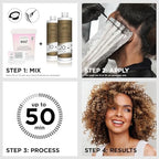 Clairol Professional extra strength powder lightener application on hair salon use