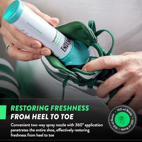Endees UpFresh aerosol cans for foot odor elimination and shoe hygiene
