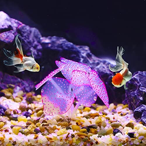 VOCOSTE aquatic silicone coral ornament swaying in water under blue light