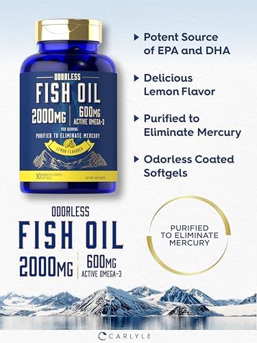 Authentic USA imported Carlyle fish oil 600mg omega 3 capsules