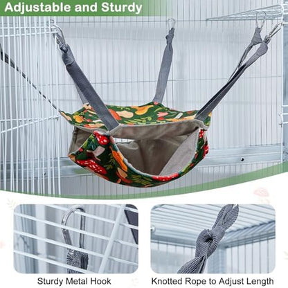Safe non collapse square nest with supportive polypropylene base sheet for sugar gliders.