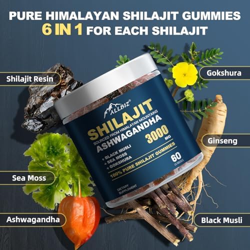 Individual single-serve ALLBIZ shilajit honey sticks laid out clearly to demonstrate portable wellness packaging.