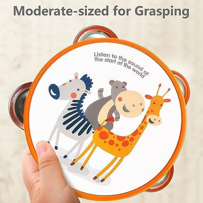 The blue marching drum of the iPlay iLearn musical instrument set showing its open storage box function