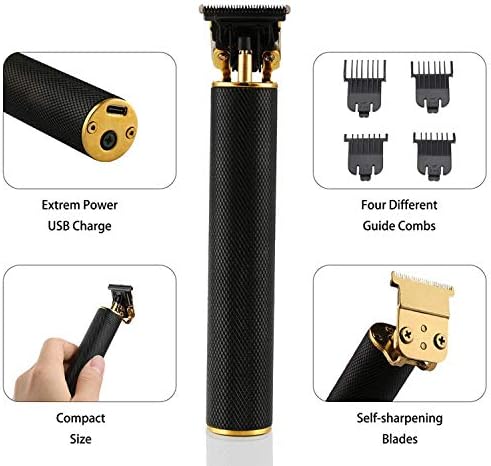 Deyot cordless rechargeable trimmer with 4 guide combs set