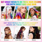 Close up of vibrant hair chalk comb teeth and pigment