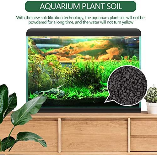 Side profile of aquarium substrate layering for depth