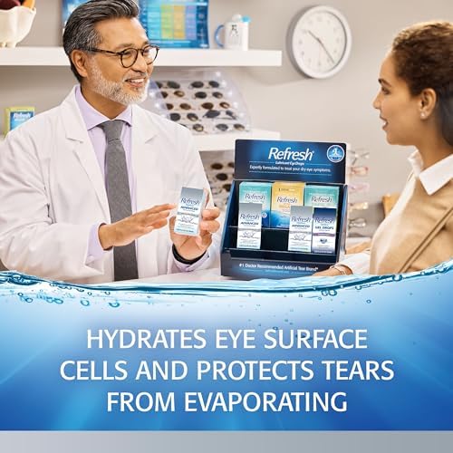 Two bottles of Refresh Optive Advanced lubricant eye drops for long lasting hydration.