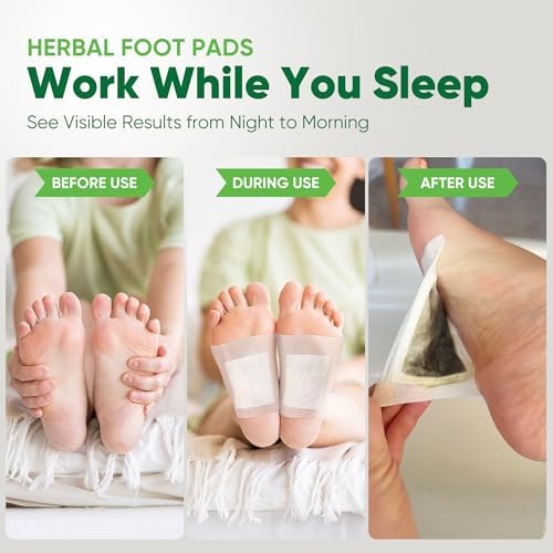 Close up of the 2-in-1 adhesive foot pad showing the herbal sachet design.