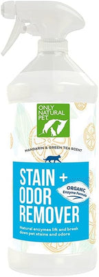 Only Natural Pet Enzyme Powered Stain & Odor Eliminator - Professional Pet Urine Pee Cleaner Deodorizer For Dogs - Hardwood Floors Carpets Upholstery - Fresh Mandarin Orange & Green Tea Scent - 32Floz - Image 11