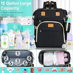 Zrsun multifunctional travel maternity bag showing open main storage compartments