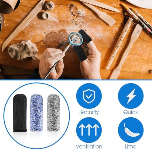 Ouligay protective finger sleeve used for gardening tasks to shield skin from abrasions and sharp tools