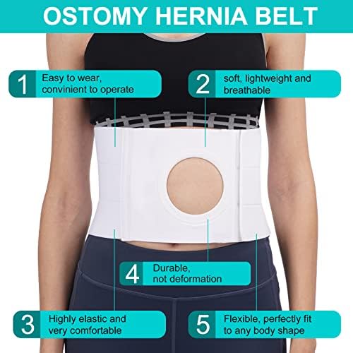 TANDCF abdominal binder brace back view highlighting white seamless elastic material