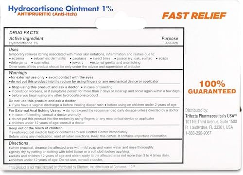 Globe hydrocortisone ointment for hemorrhoidal and anal itch relief