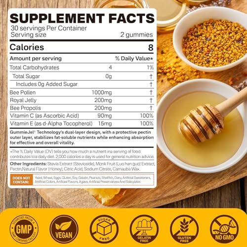 Nextdia royal jelly propolis gummies ingredient label details