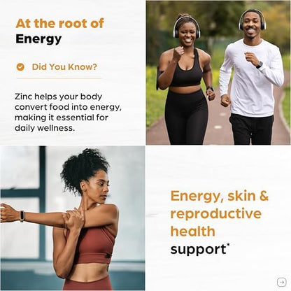 Highly absorbable zinc mono methionine supplement container for men and women