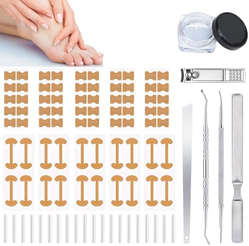 Stainless steel nail lifter tool and file from the TecoKart kit cleaning a toenail groove