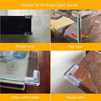 Close up of adhesive gel on Lomily table corner safety bumpers