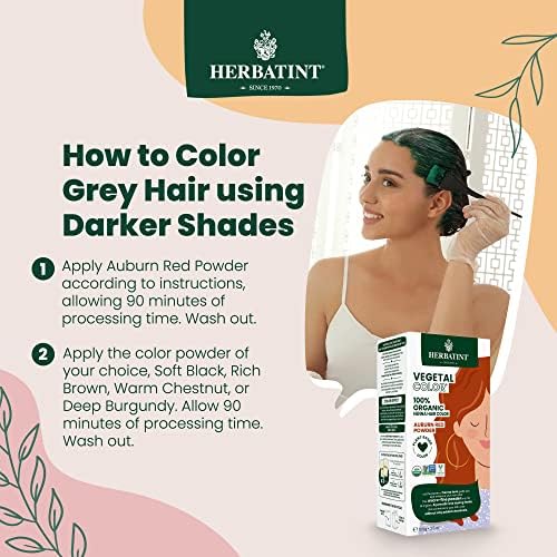 Herbatint Henna Color Soft Black hair dye package illustrating the certified ammonia-free and chemical-free badges.