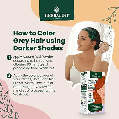 Herbatint Henna Color Soft Black hair dye package illustrating the certified ammonia-free and chemical-free badges.