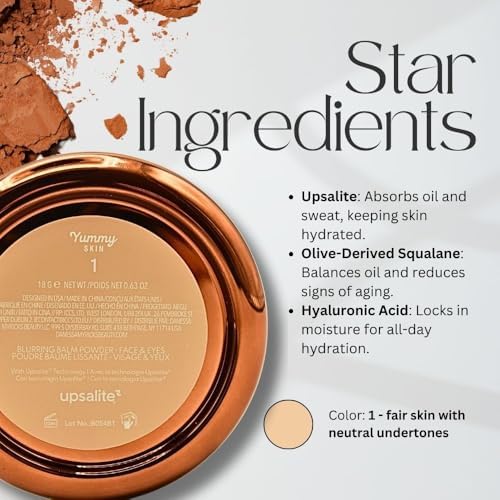Danessa Myricks Yummy Skin Blurring Balm Powder swatched on fair skin