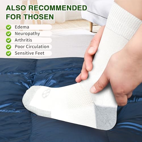 NOLUNT 4 pairs crew length neuropathy socks packaging