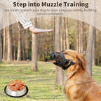 Mayerzon escape proof aggressive dog muzzle with secure buckle closure