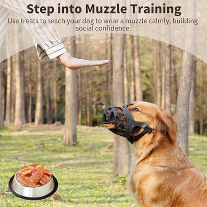Mayerzon escape proof aggressive dog muzzle with secure buckle closure