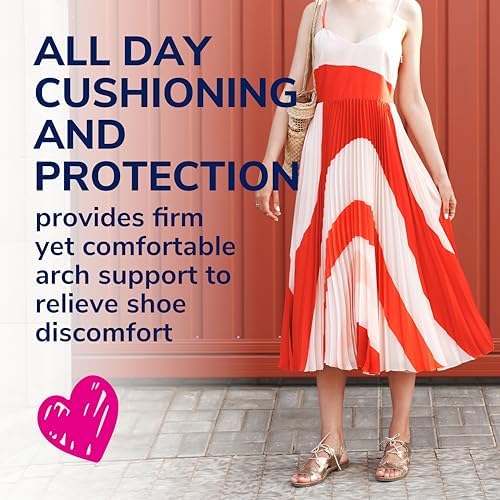 Three pairs of transparent gel cushions for women's arch pain relief