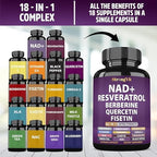 Lifestyle presentation of StrongVit Neumina NAD Resveratrol Supplement bottle on wooden surface